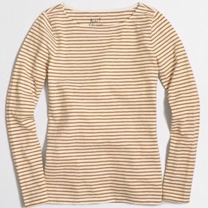 J. Crew Striped Glitter Long Sleeve T Shirt Small